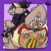 Patreon - Ben sticker for spook season Kangaskhan