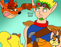Crash and Coco meet Jak and Daxter