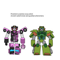 Scientist cross-stich & ancient phenomena