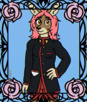 Amber dressed as Utena Tenjou - Blurry edition