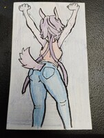 Lilac doing a stretch