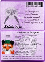 Diplomatic Passport for Rakedu Tiger