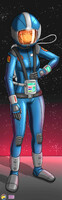 Reika in spacesuit