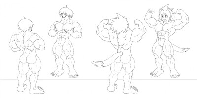 Muscle growth animation of Hikaru by Rio_dEyez by BrawnAnimations -- Fur  Affinity [dot] net