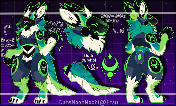 HQ DETAILED HALLOWEEN PROTOGEN ADOPT + 4 TELEGRAM STICKERS by AnalShop --  Fur Affinity [dot] net