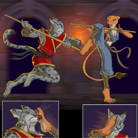 Nala's Training Spar Kicks