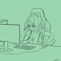 (Lineart) Minty's Gaming Night