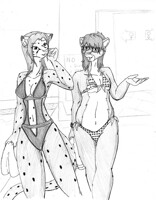 Theo poolside - commission