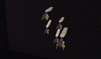 flight of 5 "little Bug" AWD's ( Autonomous Worker Drone's)