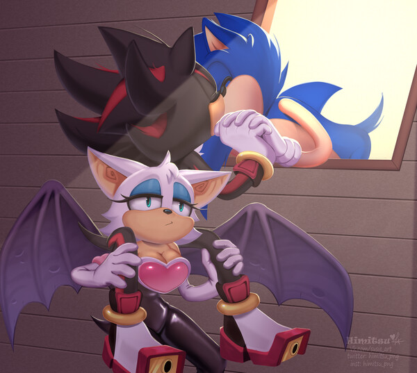 Sonic and shadow (fan art) by MaryChic -- Fur Affinity [dot] net