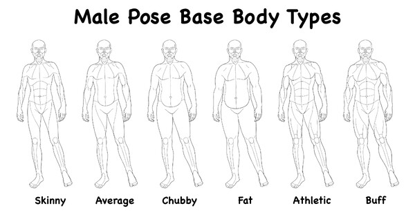 Male Pose Base Body Types by Tsaenoa – Fur Affinity [dot] net