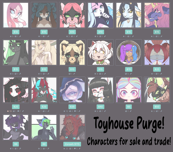 TH Purge! (OPEN) LF: Money >>> Art >> Character trades by Phelokis -- Fur  Affinity [dot] net