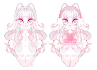 pink/grey bat cat adopt +OPEN+