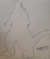 Godzilla outline.