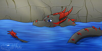 Dragon in the water