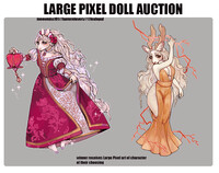 Large Pixel Doll auction ends 12/18/2023