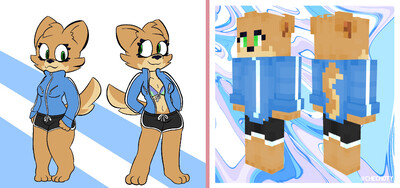 Custom Minecraft Skin Commission KaitoFalonX by CheChito -- Fur