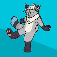 PastelNightLight - kicking lil guy commissiojn:i