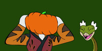 Master Tigress getting her head stuck in an pumpkin 2
