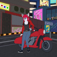 Maverick's Motorbike - Cyberpunk style