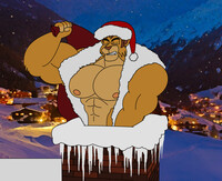 When Santa Hunk Got Stuck in the Chimney (Redraw)