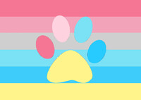 Genderflux furry pride flag