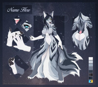 Silver & Black Kitsune! [ADOPT][CLOSED][$50]