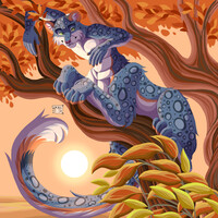 Finished YCH "In the gold of autumn foliage"