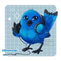 Chibi Blue Bird Commission