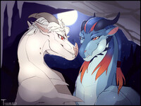 In a cave.. (Baldur Dragon AU #1)