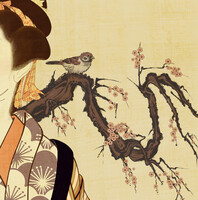 CMM WIP| A sparrow on a plum branch