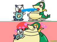 (RQ) Oshawott and Snivy: Water Inflated Love