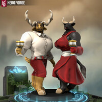 Bull-Reindeer Hybrid Twins - Happy New Year!!! 2024!!!