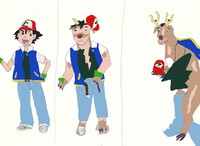 Ash turns into a Stantler 1/2