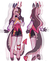 Deer half dragon! (custom comm)