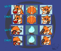 NewYearsKitsune Emote Sheet - Wicked Whiskers Comm
