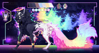 👑🌈🖤✨Rainbow Wolf Adopt Feral Ver.✨🤍🌈👑