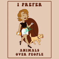 Old Style Cartoon pin up - Animals over people
