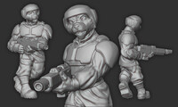 Wh40k miniature - Felinid Guardsman