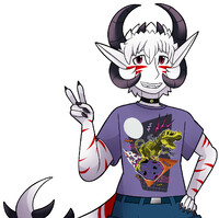 DinoThief wearing a Dino T-SHIRT
