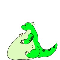 Blobby had a good meal