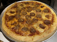 Cheese and Chorizo pizza