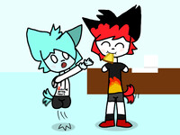 Hey Flame give me a slice!! Without biting! (Pizza Day 2024)