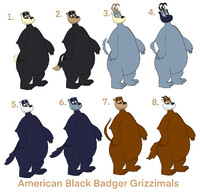 American Black Badger Grizzimals Collage 2