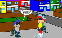 Benjamin Raccoon meets Jerry