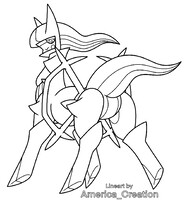 Arceus Lineart (Transparent BG)