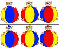 Junior Patrollers in Beachball Swimsuits