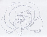 heavy bottom amy rose sumo pose ink