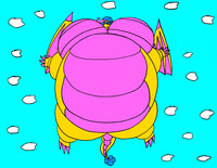 A Ballooned Flower Gliding