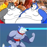 Fat Lazy Dogs Watching TV by User09764